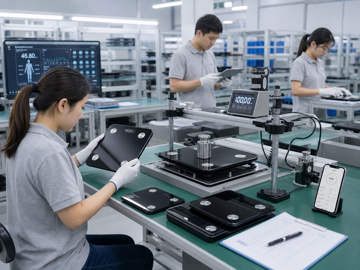 Scale quality testing station image for inspection flow discussion